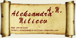 Aleksandra Milićev vizit kartica